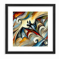 Abstract Bat Art - Vibrant Wildlife Canvas Wall Decor