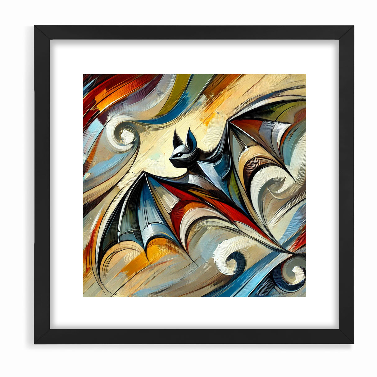 Abstract Bat Art - Vibrant Wildlife Canvas Wall Decor