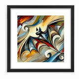 Abstract Bat Art - Vibrant Wildlife Canvas Wall Decor