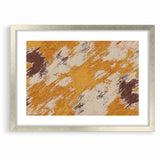 Abstract Brush Stroke Canvas Art in Rustic Warmth