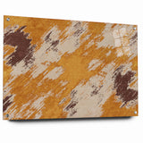 Abstract Brush Stroke Canvas Art in Rustic Warmth