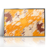 Abstract Brush Stroke Canvas Art in Rustic Warmth