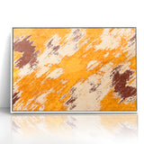 Abstract Brush Stroke Canvas Art in Rustic Warmth