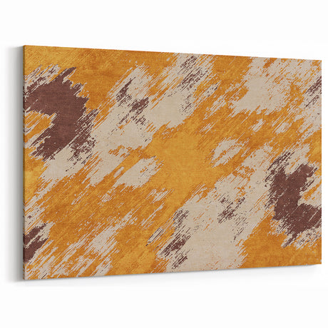 Abstract Brush Stroke Canvas Art in Rustic Warmth