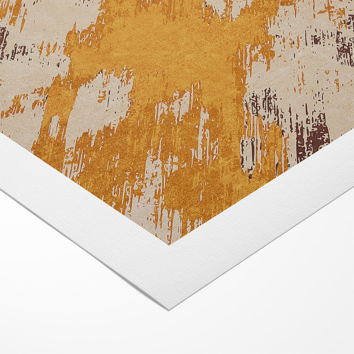 Abstract Brush Stroke Canvas Art in Rustic Warmth
