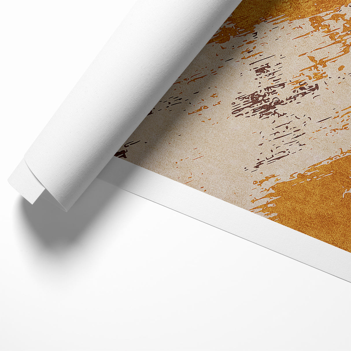 Abstract Brush Stroke Canvas Art in Rustic Warmth