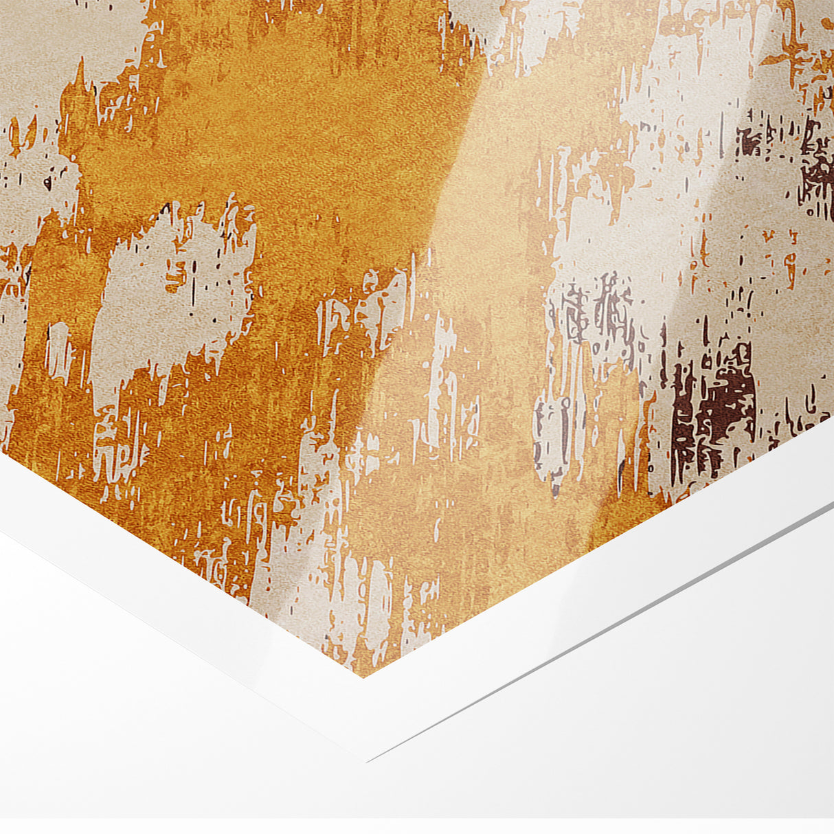 Abstract Brush Stroke Canvas Art in Rustic Warmth