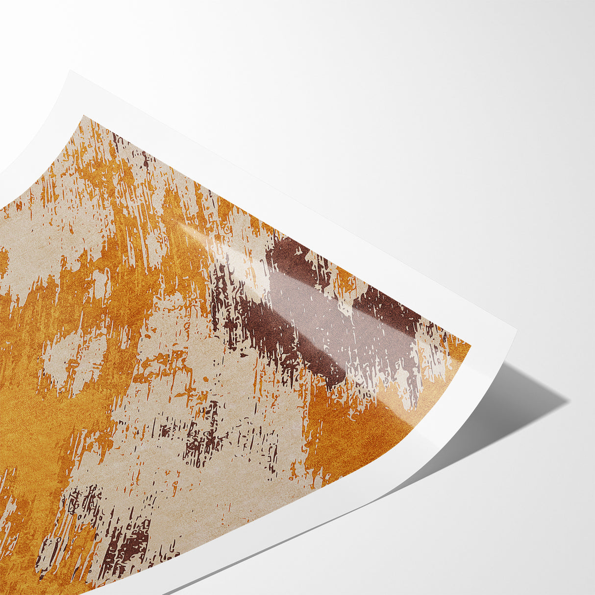 Abstract Brush Stroke Canvas Art in Rustic Warmth