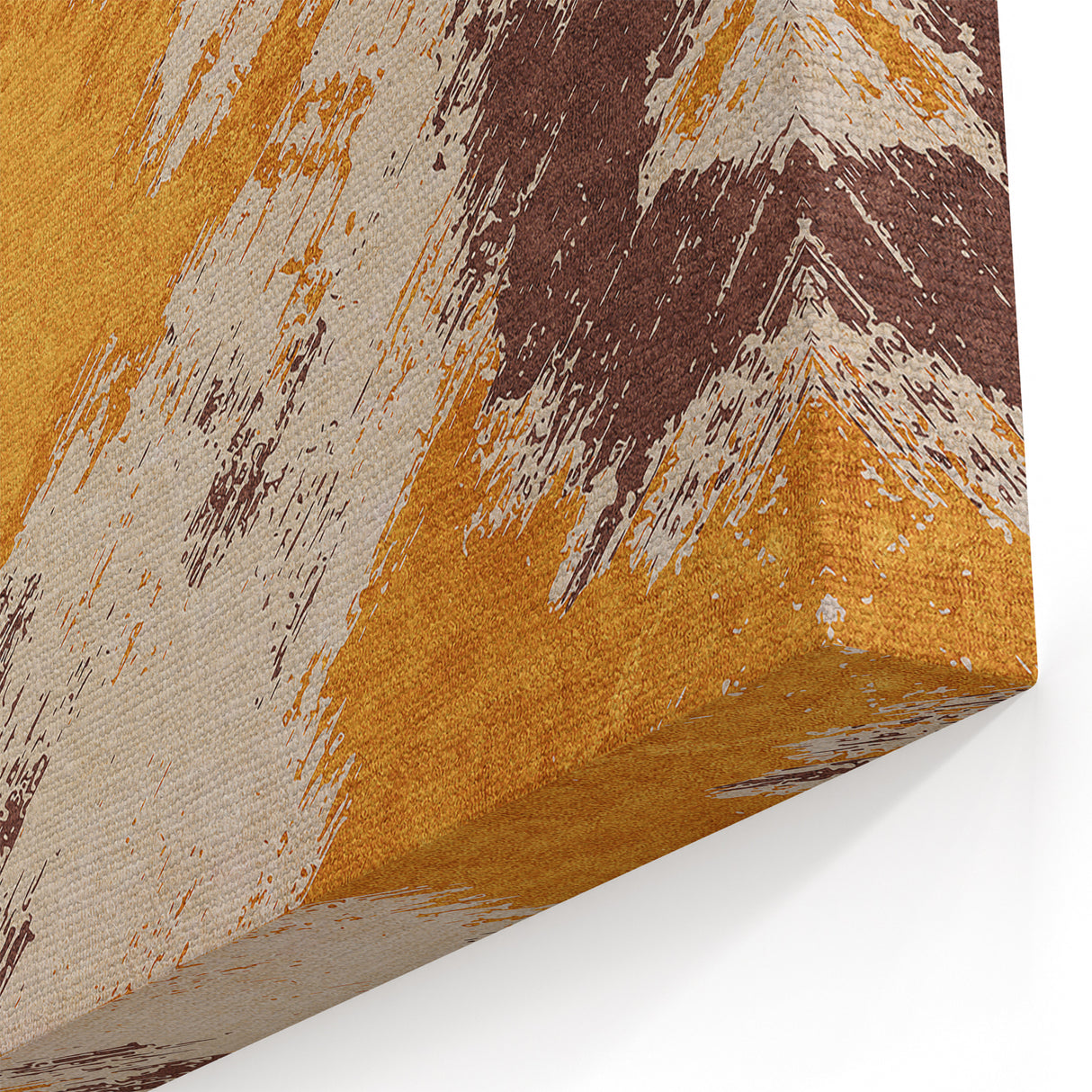 Abstract Brush Stroke Canvas Art in Rustic Warmth