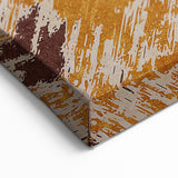 Abstract Brush Stroke Canvas Art in Rustic Warmth