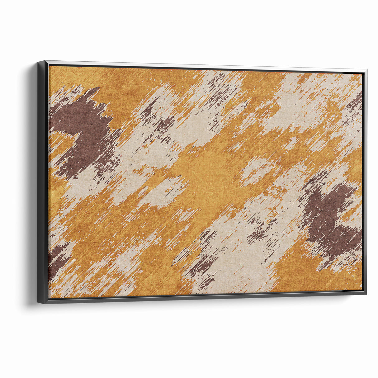 Abstract Brush Stroke Canvas Art in Rustic Warmth