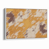 Abstract Brush Stroke Canvas Art in Rustic Warmth