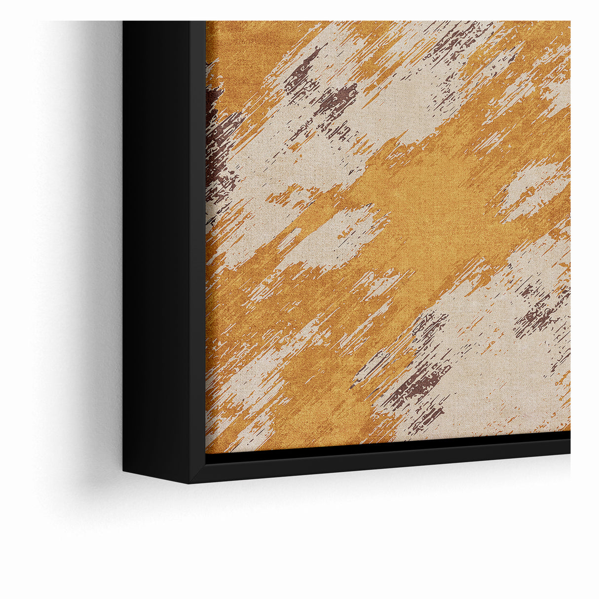 Abstract Brush Stroke Canvas Art in Rustic Warmth
