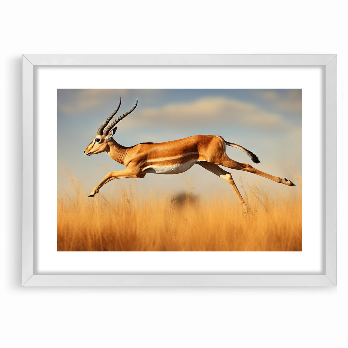 Leaping Antelope in the Wild – Exquisite Wildlife Canvas Art