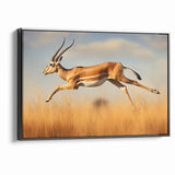 Leaping Antelope in the Wild – Exquisite Wildlife Canvas Art