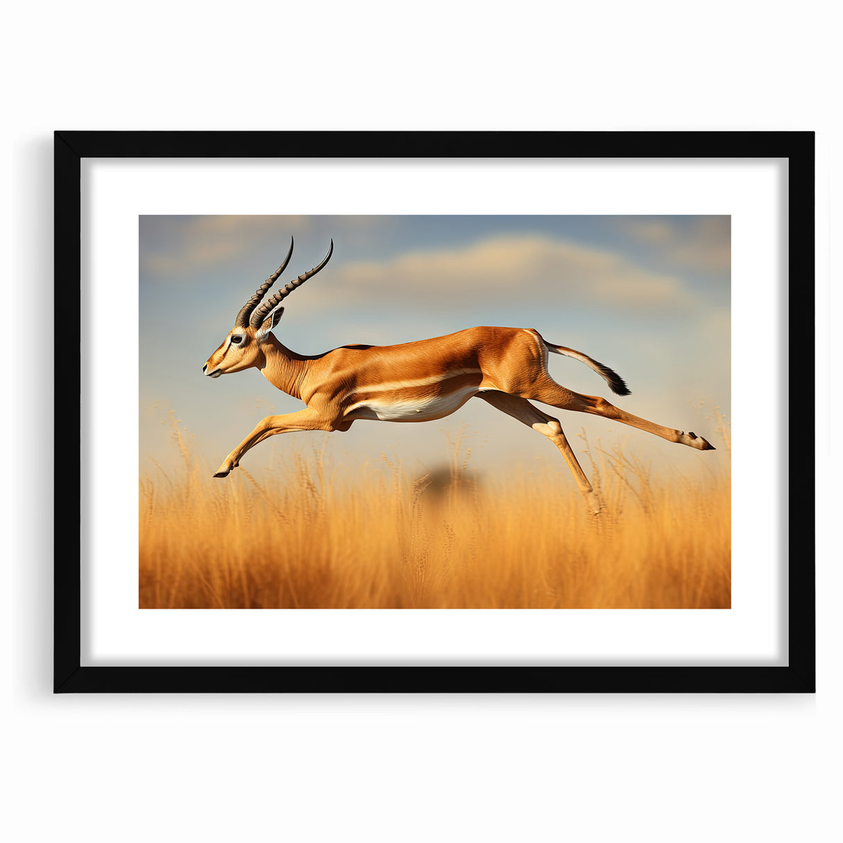Leaping Antelope in the Wild – Exquisite Wildlife Canvas Art