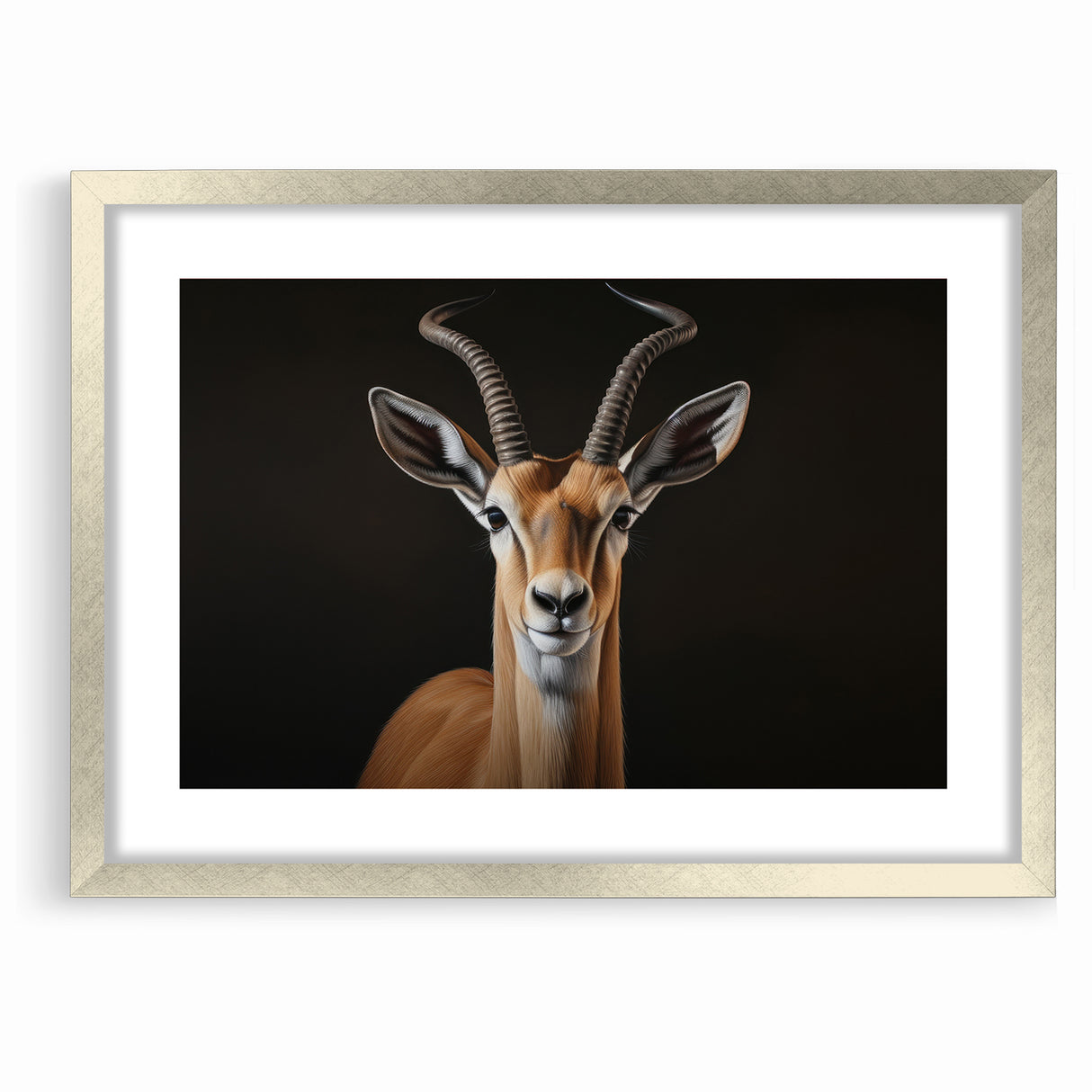 Regal Antelope Portrait – Elegant Wildlife Canvas Art