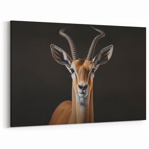 Regal Antelope Portrait – Elegant Wildlife Canvas Art