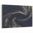 Swirling Abstract Elegance with Metallic Accents