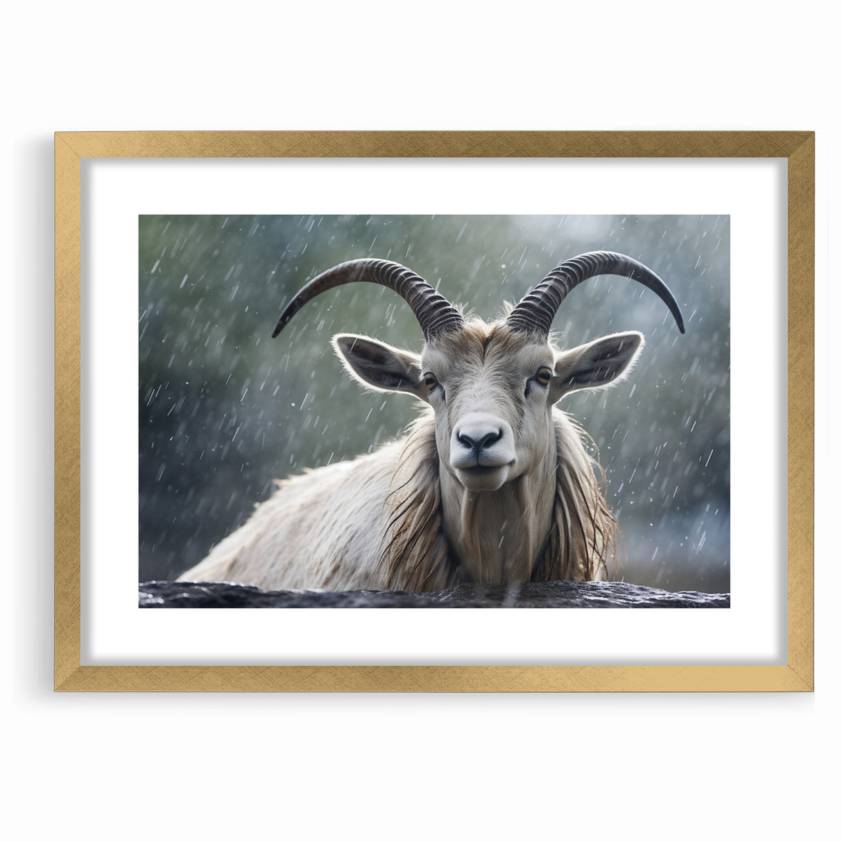 Serene Antelope in the Rain – Captivating Wildlife Canvas Art