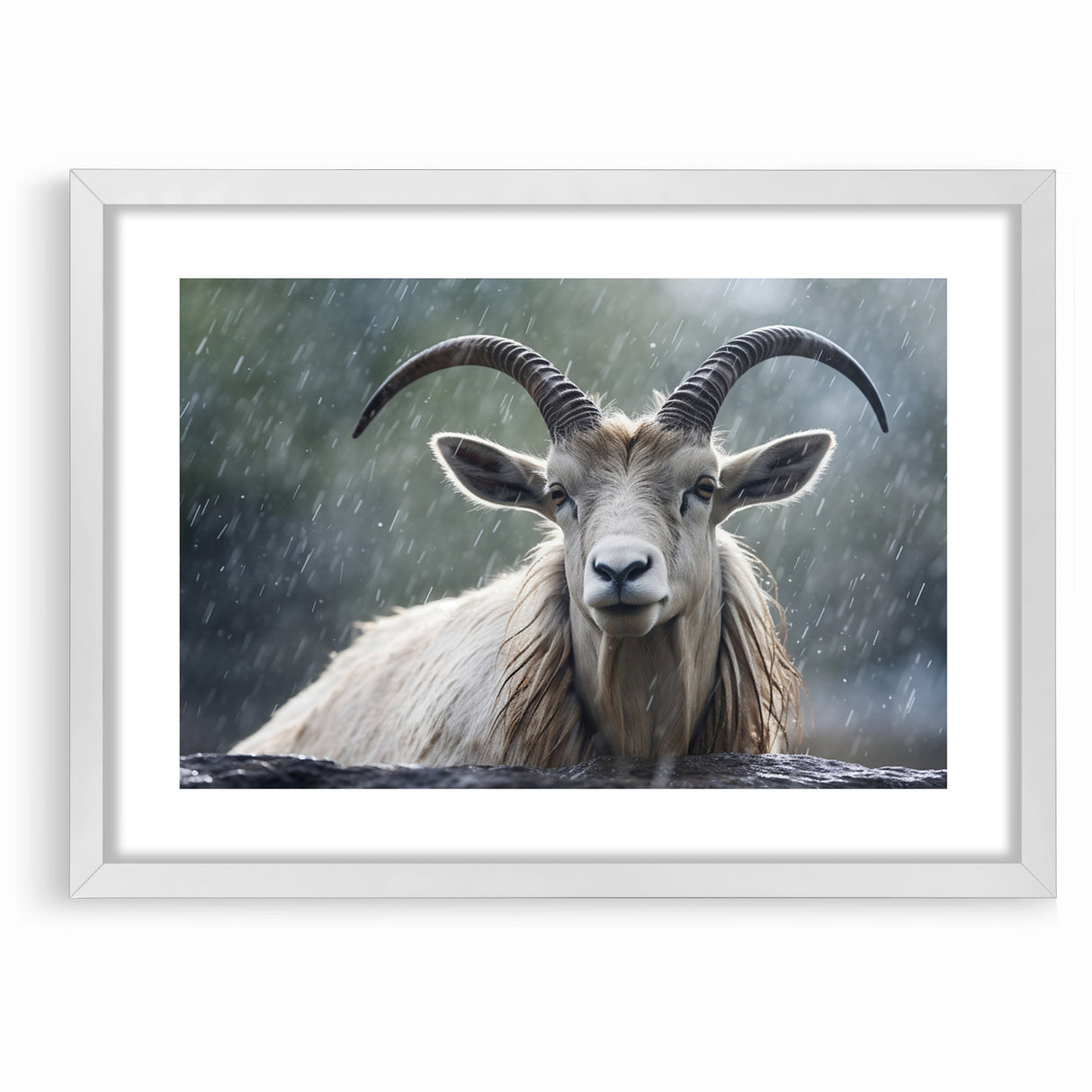 Serene Antelope in the Rain – Captivating Wildlife Canvas Art