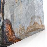 Rustic Antelope Portrait – Unique Textured Wildlife Canvas Art