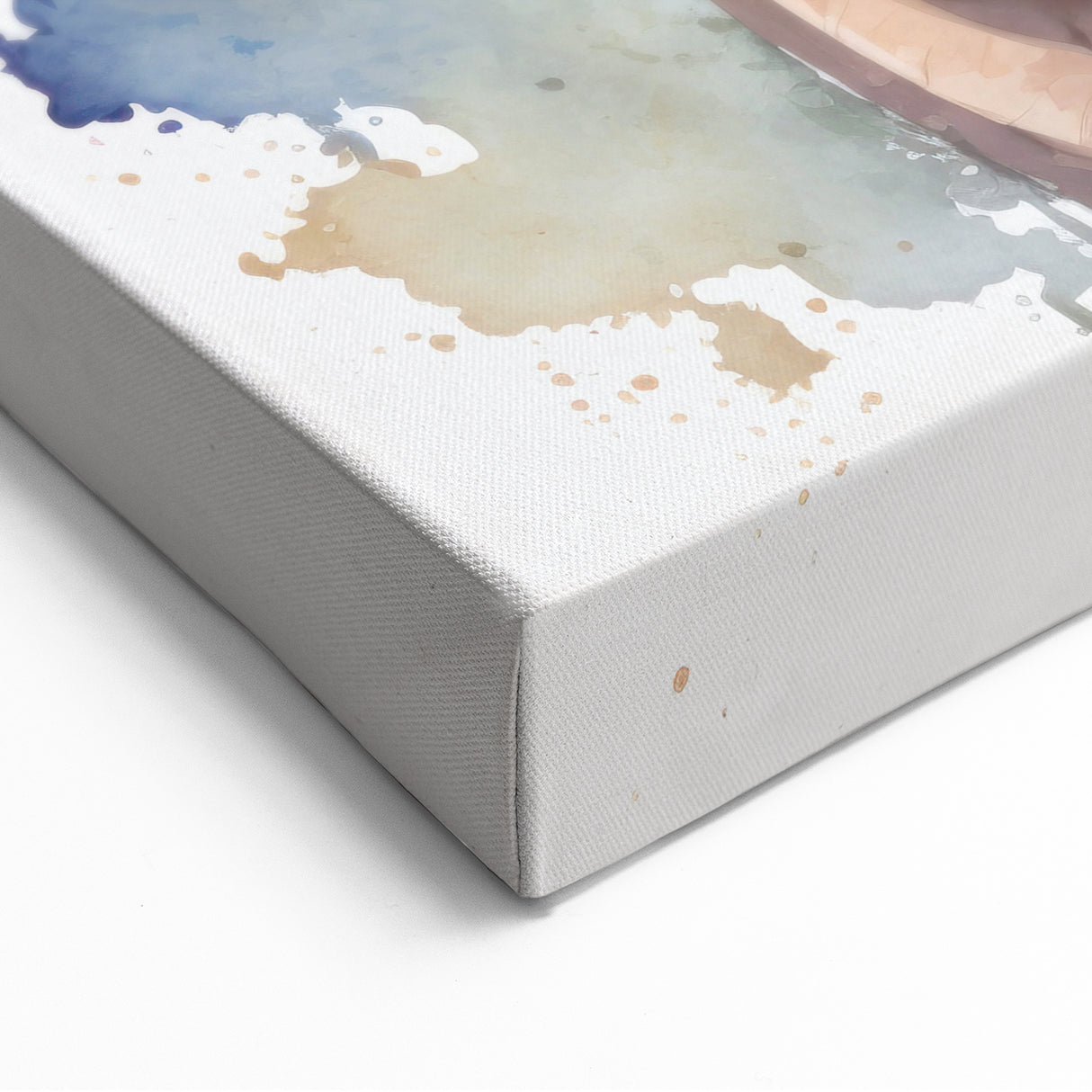 Watercolor Antelope Portrait – Vibrant Wildlife Canvas Art