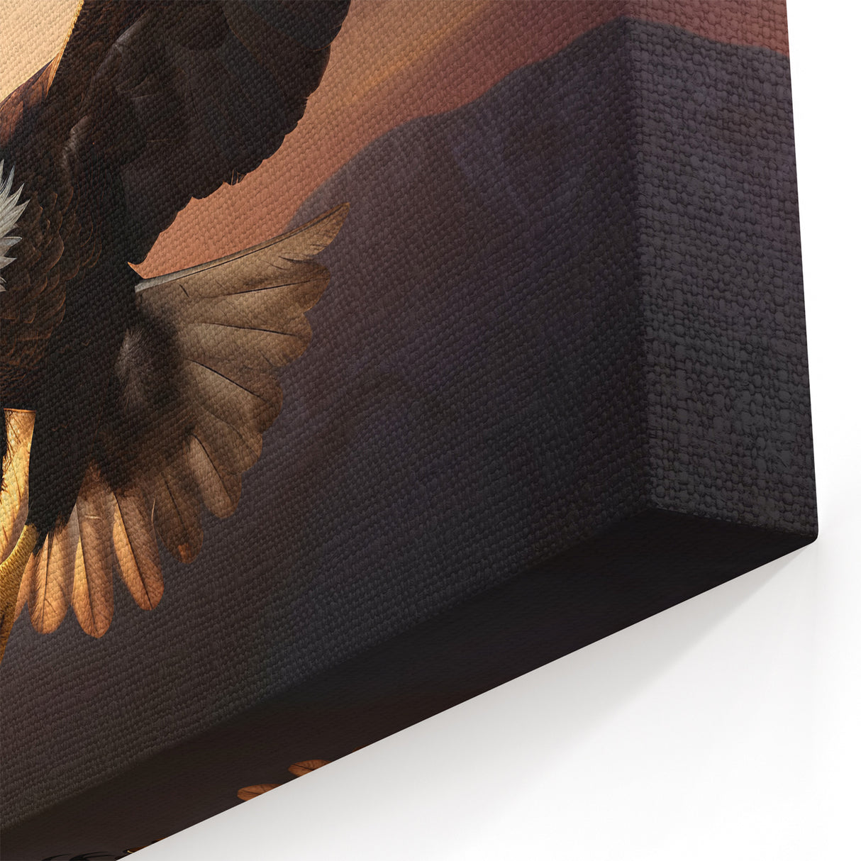 Majestic Birds of Prey Wall Art – Bald Eagle at Sunset Canvas Print