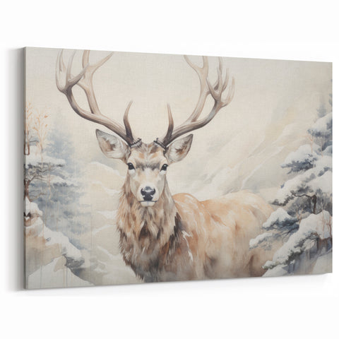 Majestic Antelope in Winter Landscape | Stunning Wildlife Wall Art Decor