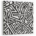 Bold Black and White Abstract Art | Geometric Monochrome Canvas