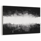 Contemporary Monochrome Abstract Black and White Canvas Art