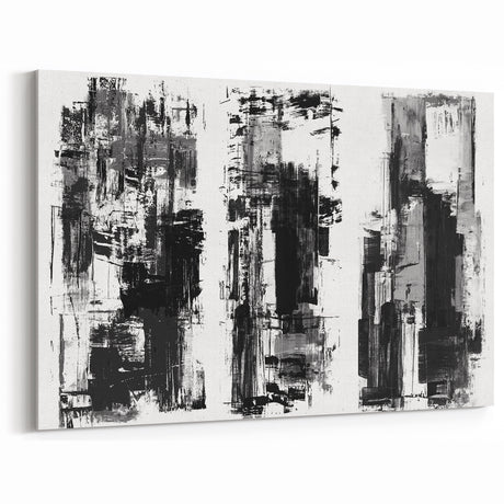 Minimalist Black and White Abstract Canvas Wall Art