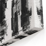 Minimalist Black and White Abstract Canvas Wall Art