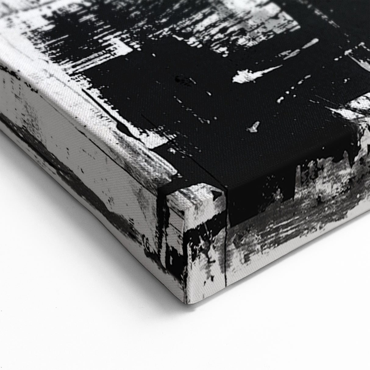 Minimalist Black and White Abstract Canvas Wall Art