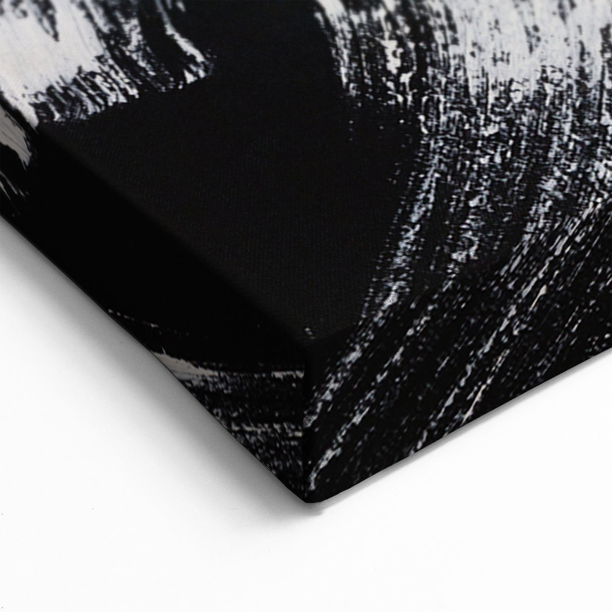Artistic Black and White Abstract Brushstroke Canvas Art