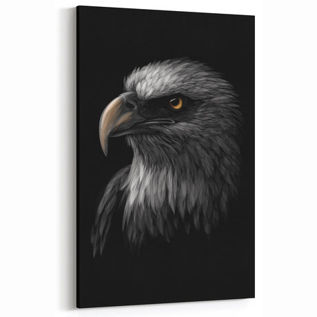 Majestic Eagle Art - Striking Black and White Birds of Prey Print