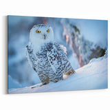 Majestic Snowy Owl Wall Art - Stunning Birds of Prey Winter Canvas