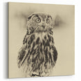 Vintage Owl Wall Art - Elegant Sepia-Toned Birds of Prey Canvas Print