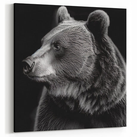Stunning Black Bear Art – Graceful Wildlife Bear Wall Decor Print