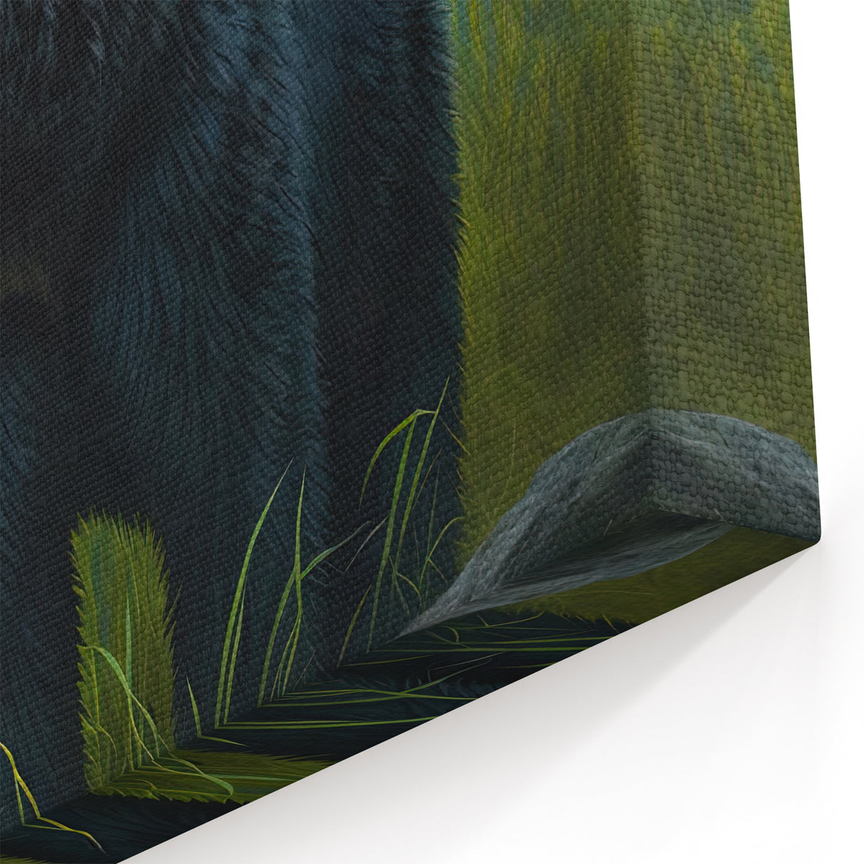Majestic Black Bear by the Water – Graceful Wildlife Wall Art Print