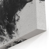 Dynamic Black Bear Art – Expressive Monochrome Wildlife Wall Print