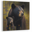 Black Bear with Cub – Heartwarming Wildlife Wall Art Print
