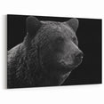 Majestic Black Bear Silhouette – Elegant Monochrome Wildlife Wall Art