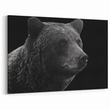 Majestic Black Bear Silhouette – Elegant Monochrome Wildlife Wall Art