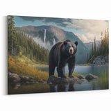 Majestic Bear in Nature - Stunning Wildlife Landscape Canvas Art