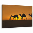 Exotic Camel Wall Art - Desert Sunset Camel Canvas Print - Camel Art Decor