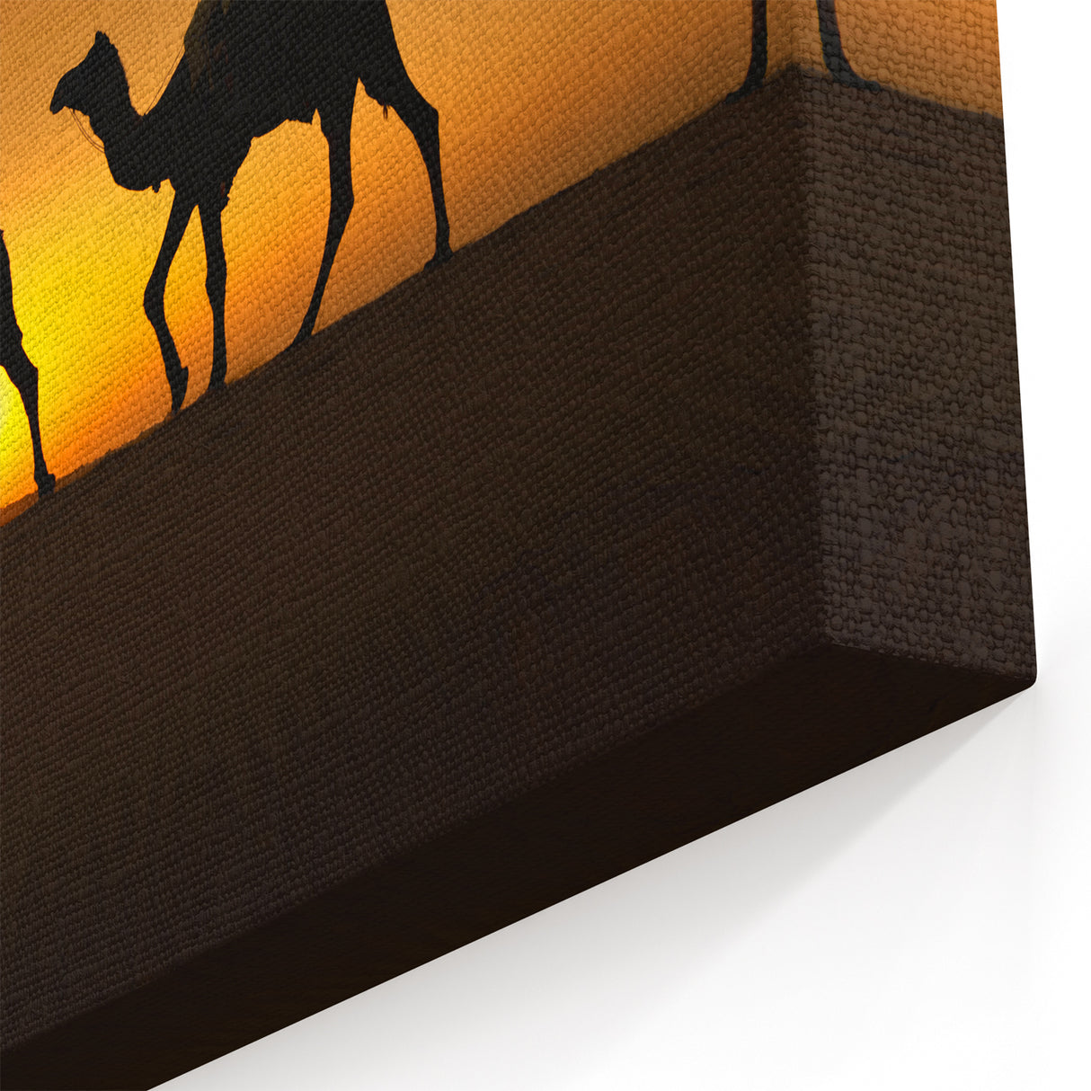 Exotic Camel Wall Art - Desert Sunset Camel Canvas Print - Camel Art Decor