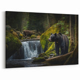 Serene Bear Forest - Stunning Wildlife Photography Canvas Art