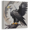 Powerful Eagle Wall Art - Bold Birds of Prey Artistic Canvas Print