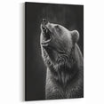 Fierce Bear Roar - Dynamic Wildlife Art Canvas Print